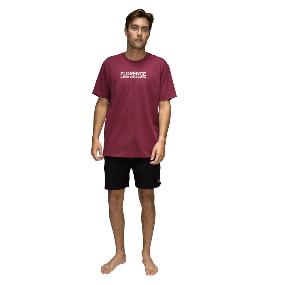 NEW! Florence Marine X Men's Large Marine Exploration Maroon T-Shirt M14-1